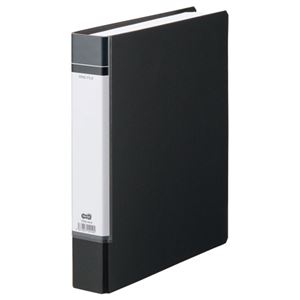 （まとめ） TANOSEE Oリングファイル（貼り表紙） A4タテ 2穴 330枚収容 背幅53mm 黒 1冊 (×20セット)