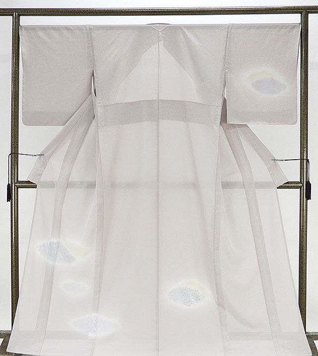 夏物 訪問着 新品仕立済 正絹 夏物 雲取菊花霰模様 絽訪問着 新品 仕立て上がり 着物