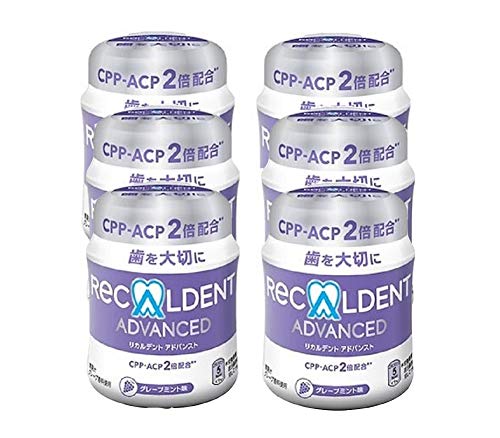 歯科医院専用　リカルデント　粒ガム ボトルタイプ 140ｇ　6本セット　グレープミント味
