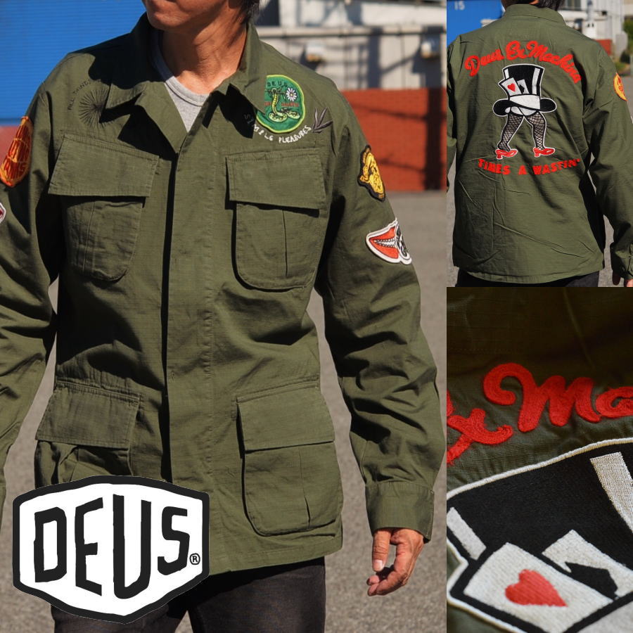 120％正規品 Deus ex Machina（デウス エクス マキナ）長袖 シャツジャケット メンズ DMP76336 ライトアウター