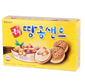 韓国産菓子 CROWN クッヒピーナッツサンド 372g 3Box