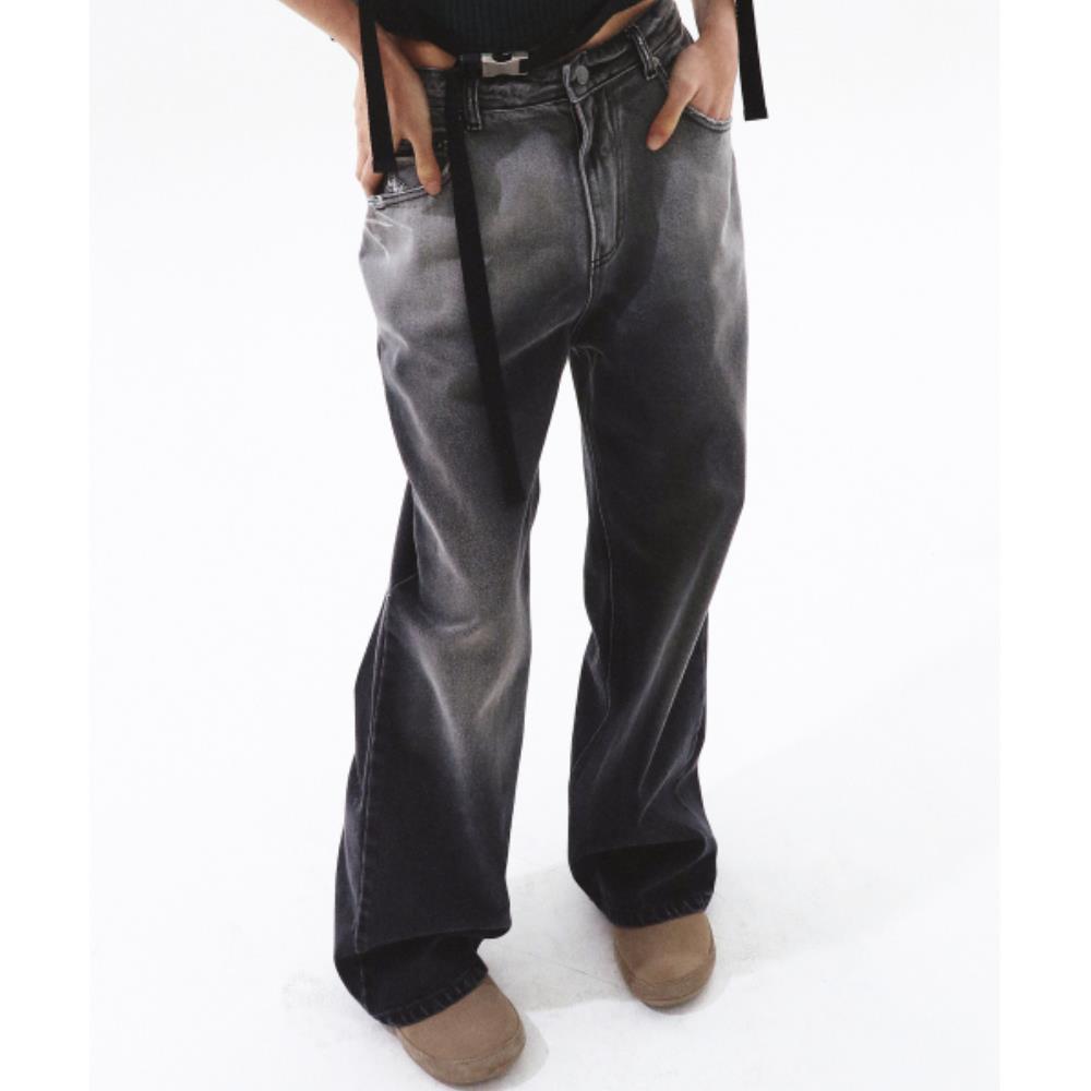 PRENDA VINTAGE WASHED DENIM PANTS DARK GRAY PRTFSSDP06WC