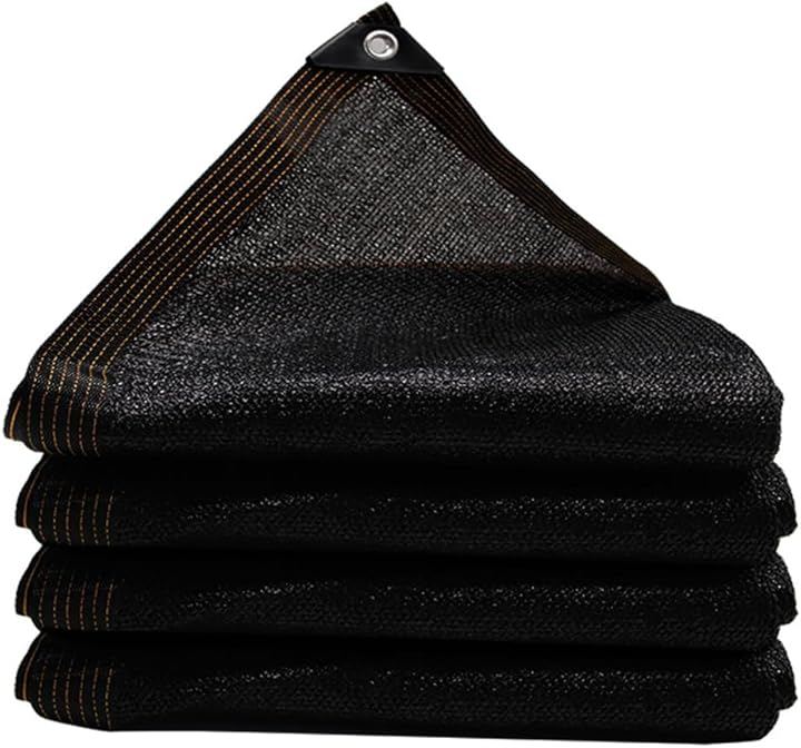 遮光ネット 日よけ シェード オーニング 防塵 目隠し UVカット ベランダ カーポート バルコニー (黒, 4mx10m)