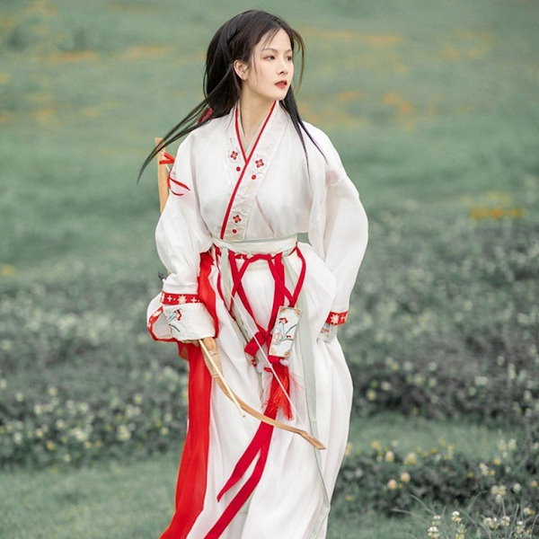 Qoo10] 魏晋時代の漢服の女性の中国風の春と秋の刺