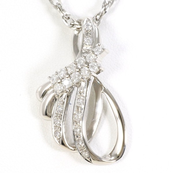 PT900 プラチナ PT850 ネックレス ダイヤ 0.51 カード鑑別書 ジュエリー 中古