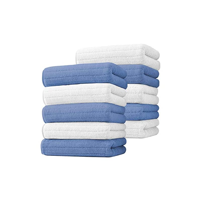マイクロファイバー フェイスタオル 34*75cm ホテル仕様 大判10枚セット 吸水 速乾 耐久性