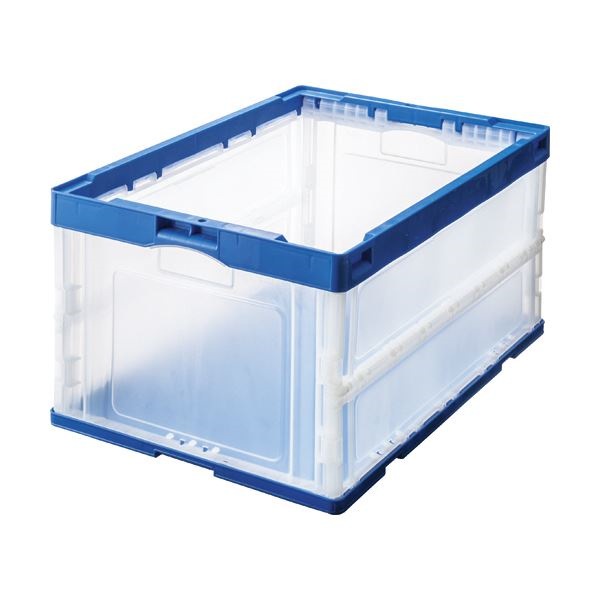 折りたたみコンテナ 75L ブルーx透明 [x10セット] 31,014円