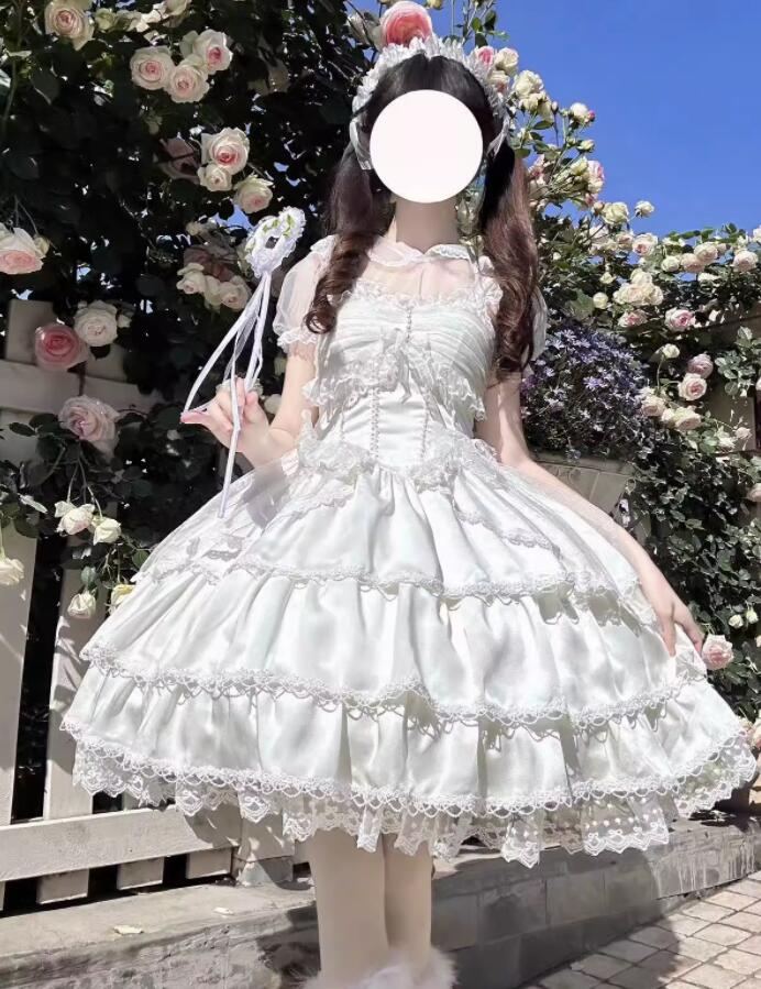 【新作登場 最安値!】221ロリータ ドレスワンピース　 ゴスロリ コスプレ メイド服 コスチューム 文化祭 学園祭 衣装 仮装 ハロウィン おすすめ 可愛い ドレス　日常　写真　舞台　花嫁