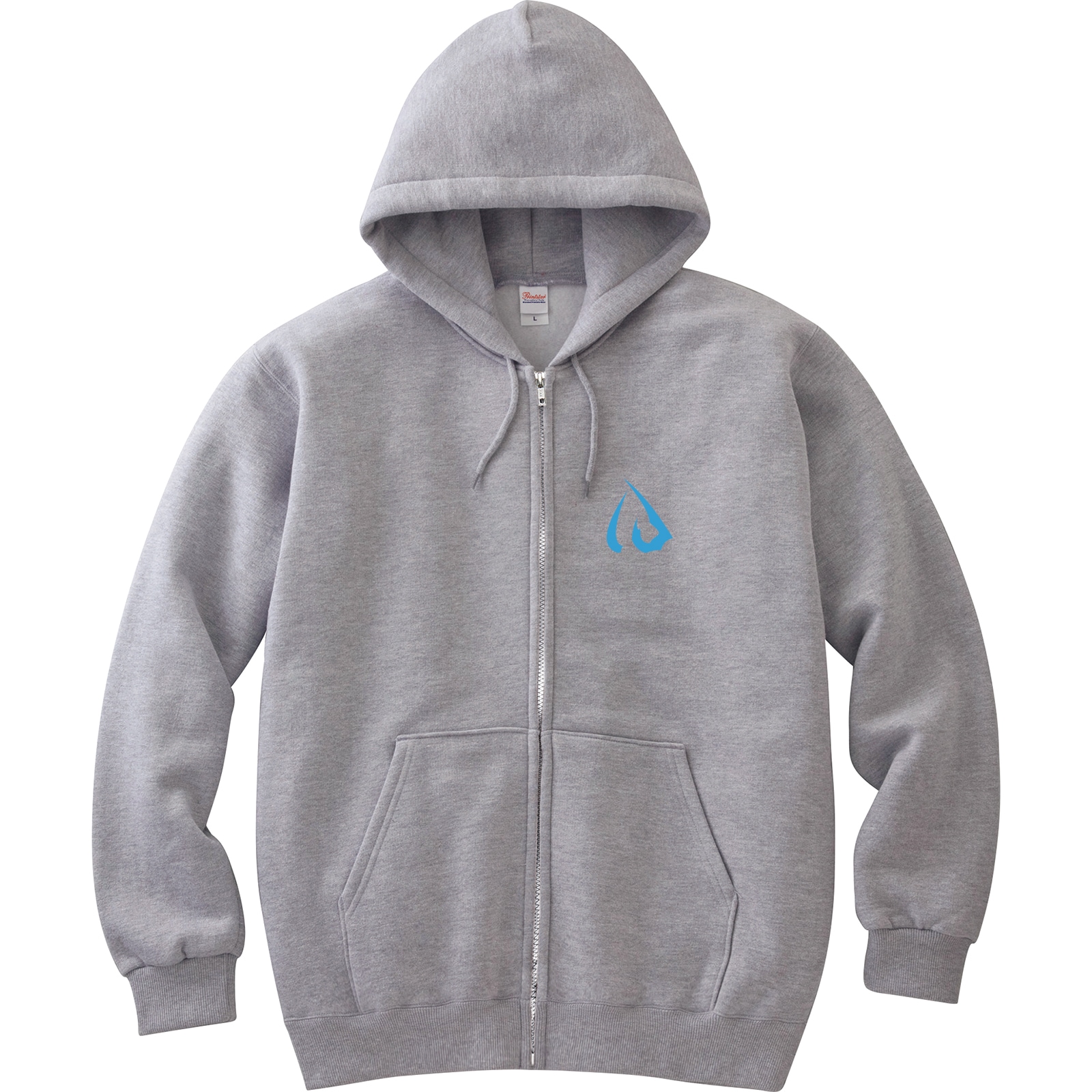 ID one (アイディーワン) ジップパーカー 8.4oz Are you happy ホワイト / ブルー