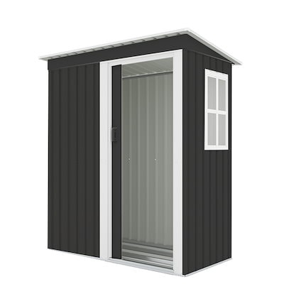 なあた D【 ブラック 棚なし】物置 屋外 大型 倉庫 大型物置 戸外収納庫