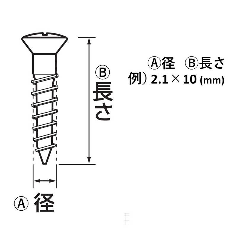 福井金属工芸　ステンレス木ネジ丸皿頭2.1×10　6860
