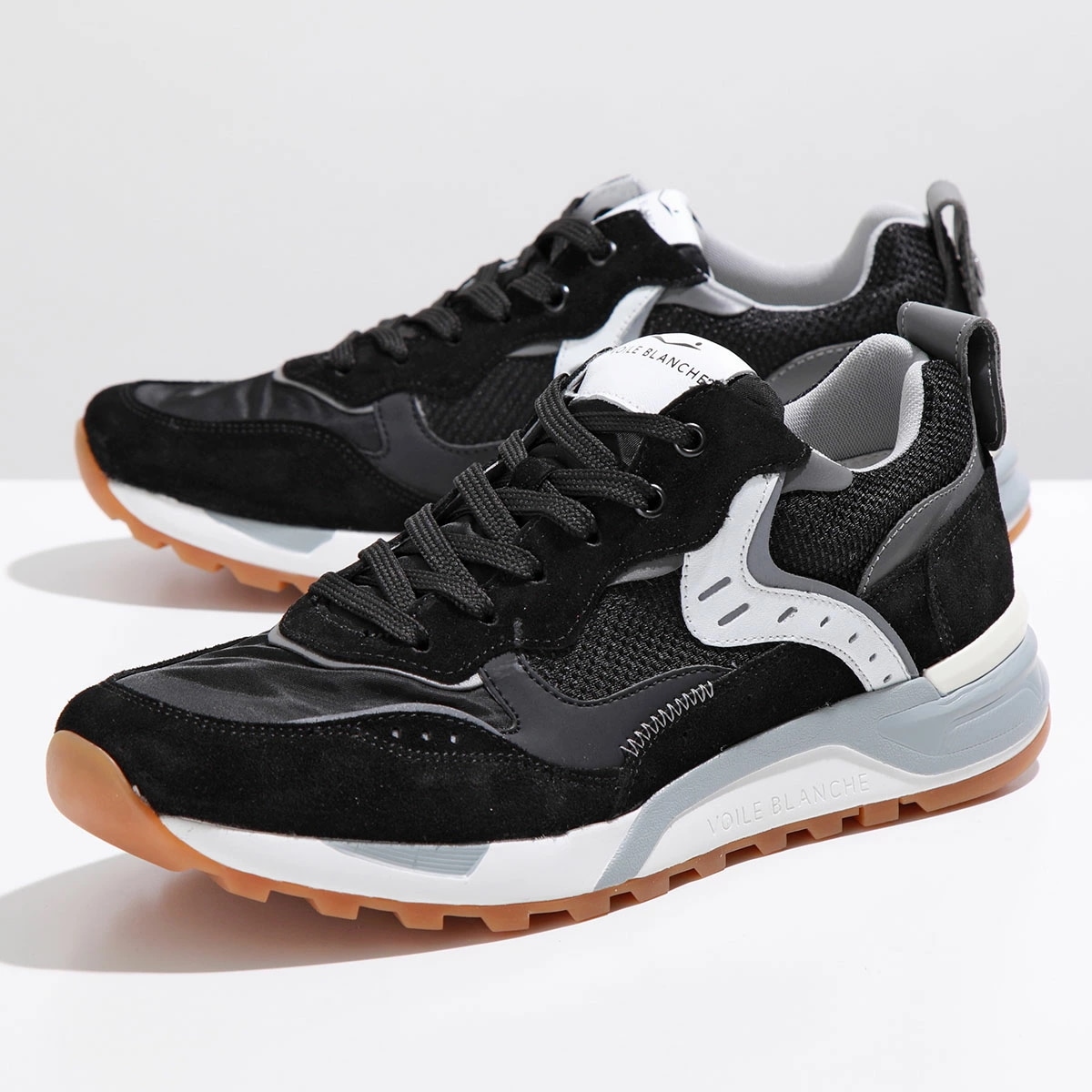 VOILE BLANCHE ボイルブランシェ スニーカー BHOLT DRY 0012017200 12 メンズ ローカット スウェード ナイロン シューズ 靴 1A06/BLACK-WHITE