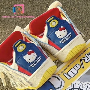 ハローキッティ現物 Rjstory熱嘉かわいいkt猫白靴女子カジュアル靴学生百合板靴パン靴女子 2件で0円引き