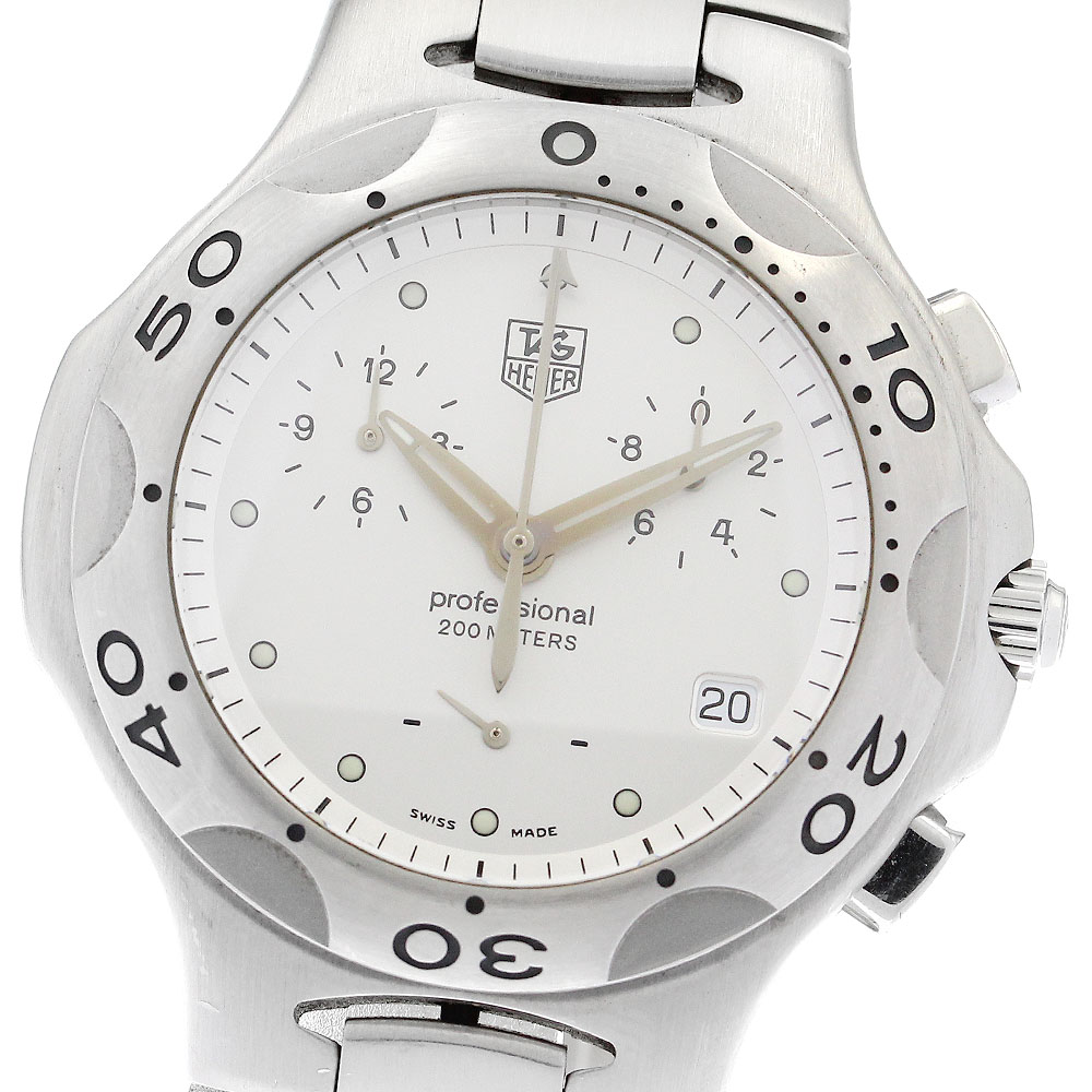 タグホイヤー TAG HEUER CL1111-0 キリウム クロノグラフ デイト クォーツ メンズ 保証書付き_893977【中古】
