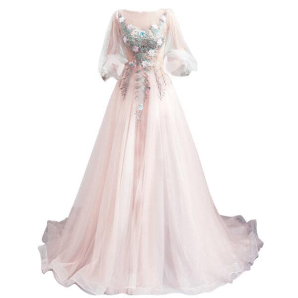 長袖　カラードレス　二次会　花嫁　パーティードレス　演出　結婚式　ウェディング　披露宴　ロング丈