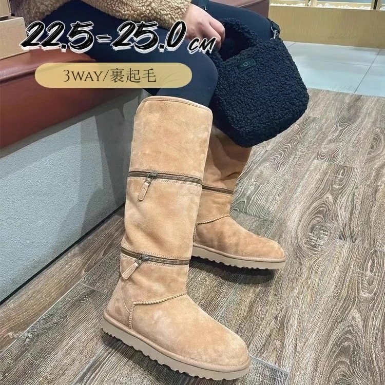 ムートンブーツ 3way ルームシューズ ロングブーツ レディース冬靴 ムートン 裏起毛 防滑 痛くない 歩きやすい 防寒 暖かい ロング 滑り止め 冬 外履き 部屋履き 室内履き オフィス 保暖 軽
