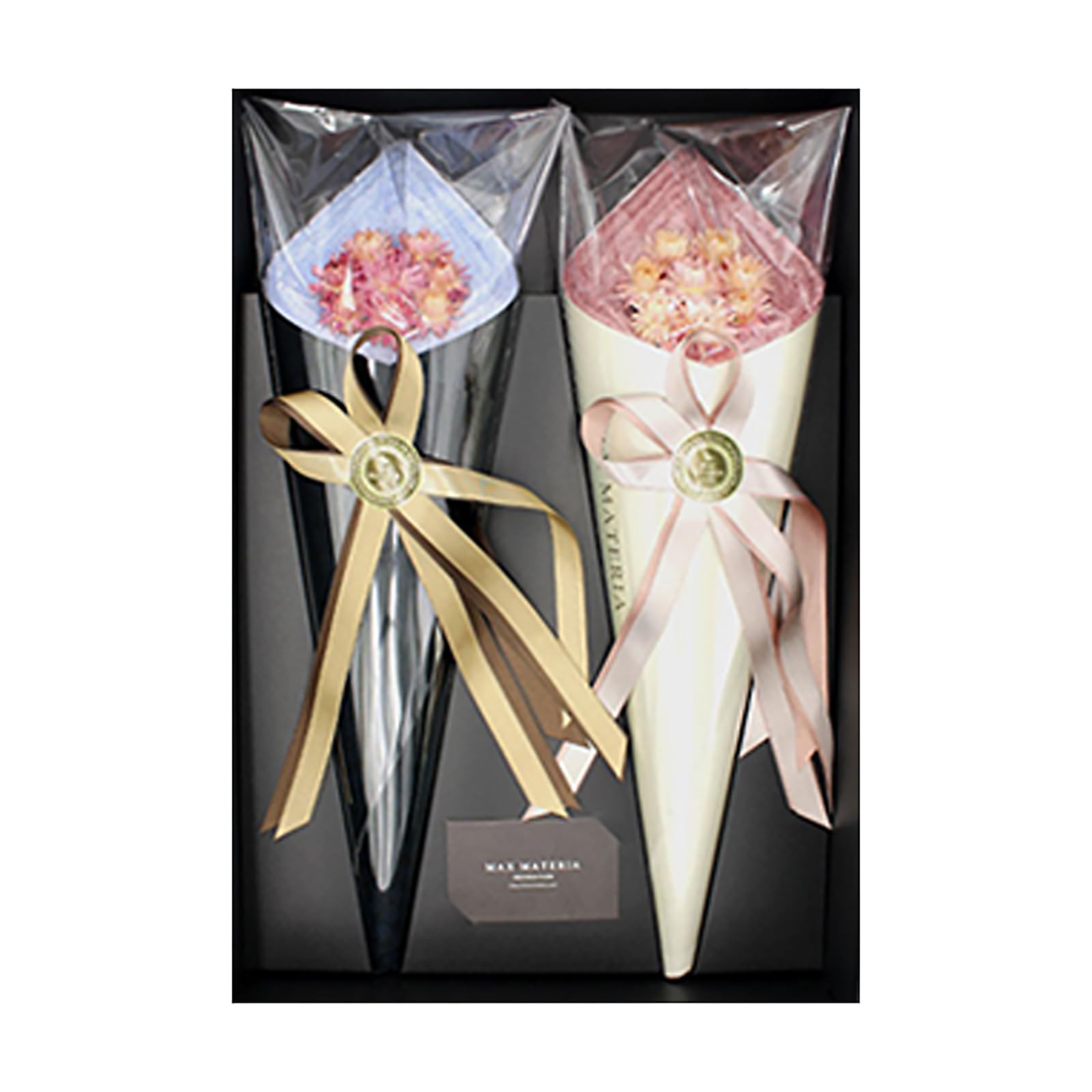 花束バスタオル セット 手提袋無 【FLOWER BATH TOWEL SET】BLUE & PINK マックスマテリア ドライフラワー 花束タオル タオル ギフト 誕生日 記念品 新築祝い 結