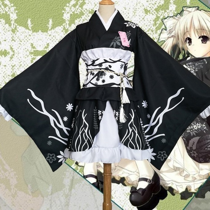 縁空穹妹夏祭り着物浴衣ローリ萌え系コスプレ衣装