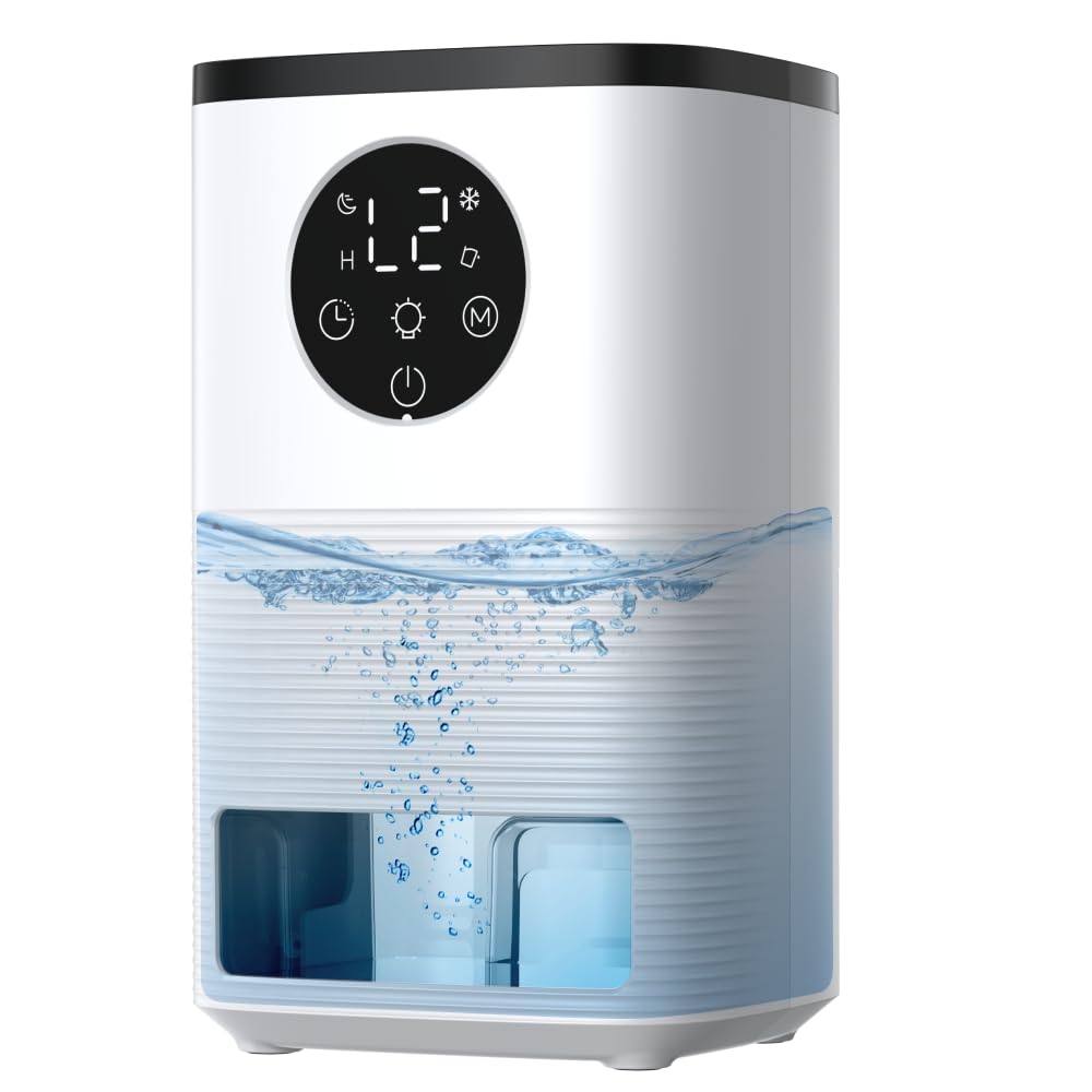 除湿機 小型【2025年新登場・大画面タッチパネル】除湿器 ペルチェ式 強力除湿 静音設計 1600MLタンク 満水自動停止 24時間切タイマー 強除湿/睡眠モード 7色ムードライト 自動除霜機能 コ 5,100円