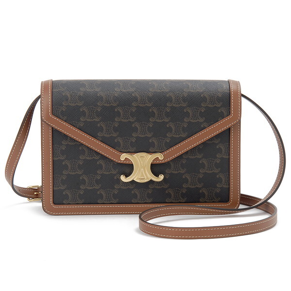 セリーヌ ショルダーバッグ ブラウン 11332 2EZH 04LU ENVELOPPE TRIOMPHE TAN 並行輸入品