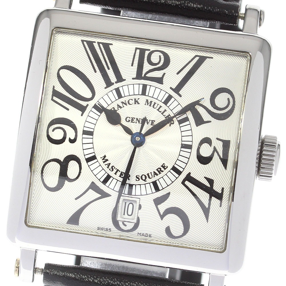 フランクミュラー FRANCK MULLER 6000HSCDTV マスタースクエア レリーフ デイト 自動巻き メンズ 保証書付き_817456【中古】