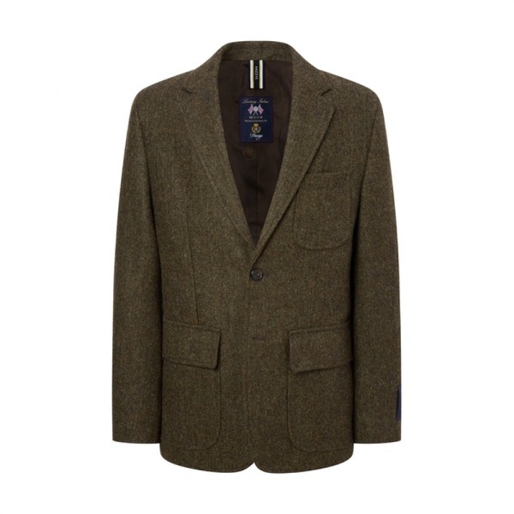 (ヘッジズ) 24FW カーキヘリンボーンツイードウールジャケット HZJA4D404K2 42,917円