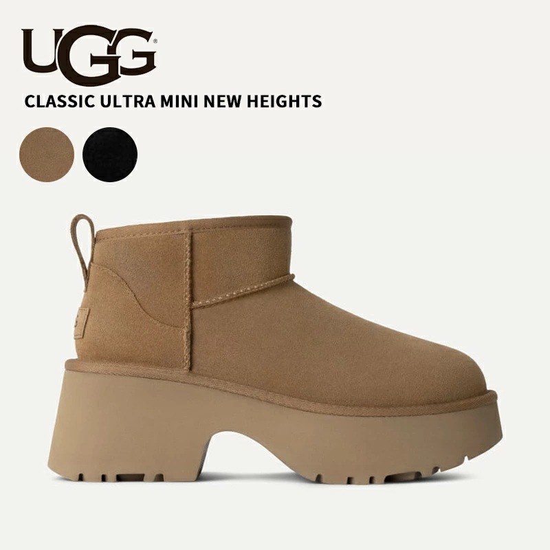 アグ 厚底ブーツ UGG ウィメンズ クラシック ウルトラ ミニ ニュー ハイツ Classic Ultra Mini New Heights レディース スエード 靴 シューズ