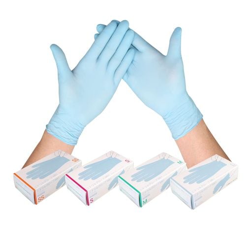 [ファーストレイト] ケース販売 ニトリルグローブMB1 パウダーフリー SS ミントブルー【1,500枚入】 0.08MM 手袋 食品衛生法適合品 フィット感 介護 食品 清掃 FR-6650