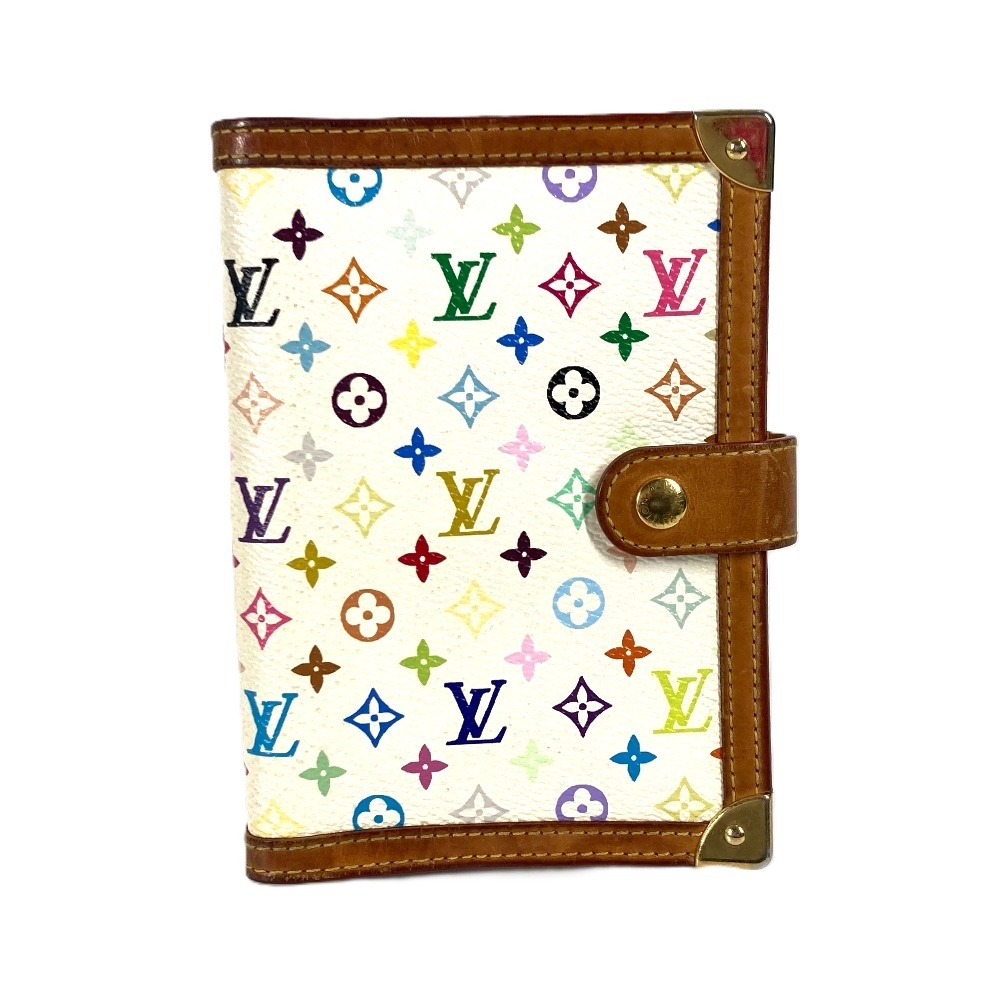 手帳カバー R20896 アジェンダPM モノグラムマルチカラー システム手帳 ステーショナリー モノグラムマルチカラーキャンバス ブロン ホワイト