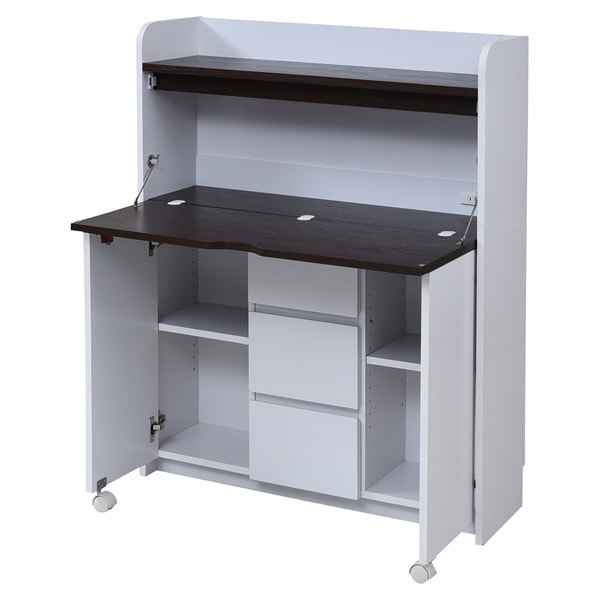 JKプラン 子供用デスク 学習机 キッズデスク FWD-0278-WHDB ホワイトダークブラウン