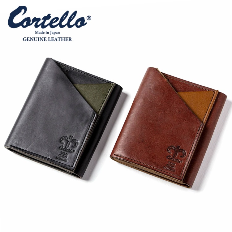 コルテロ 多機能 財布 レザー 本革 マルチウォレット メンズ ブランド 三つ折り財布 Cortello イタリアンレザー姫路レザー おしゃれ かっこいい ギフト 日本製