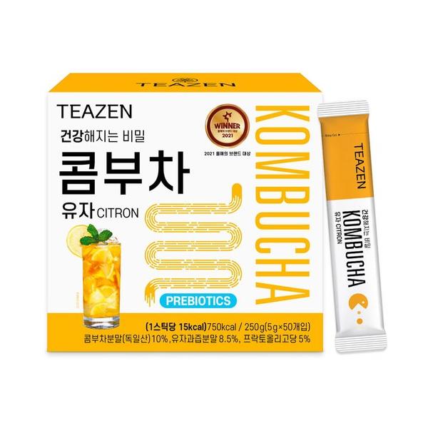 ティーゼンコンブチャゆず50p 티젠 콤부차 유자 50p