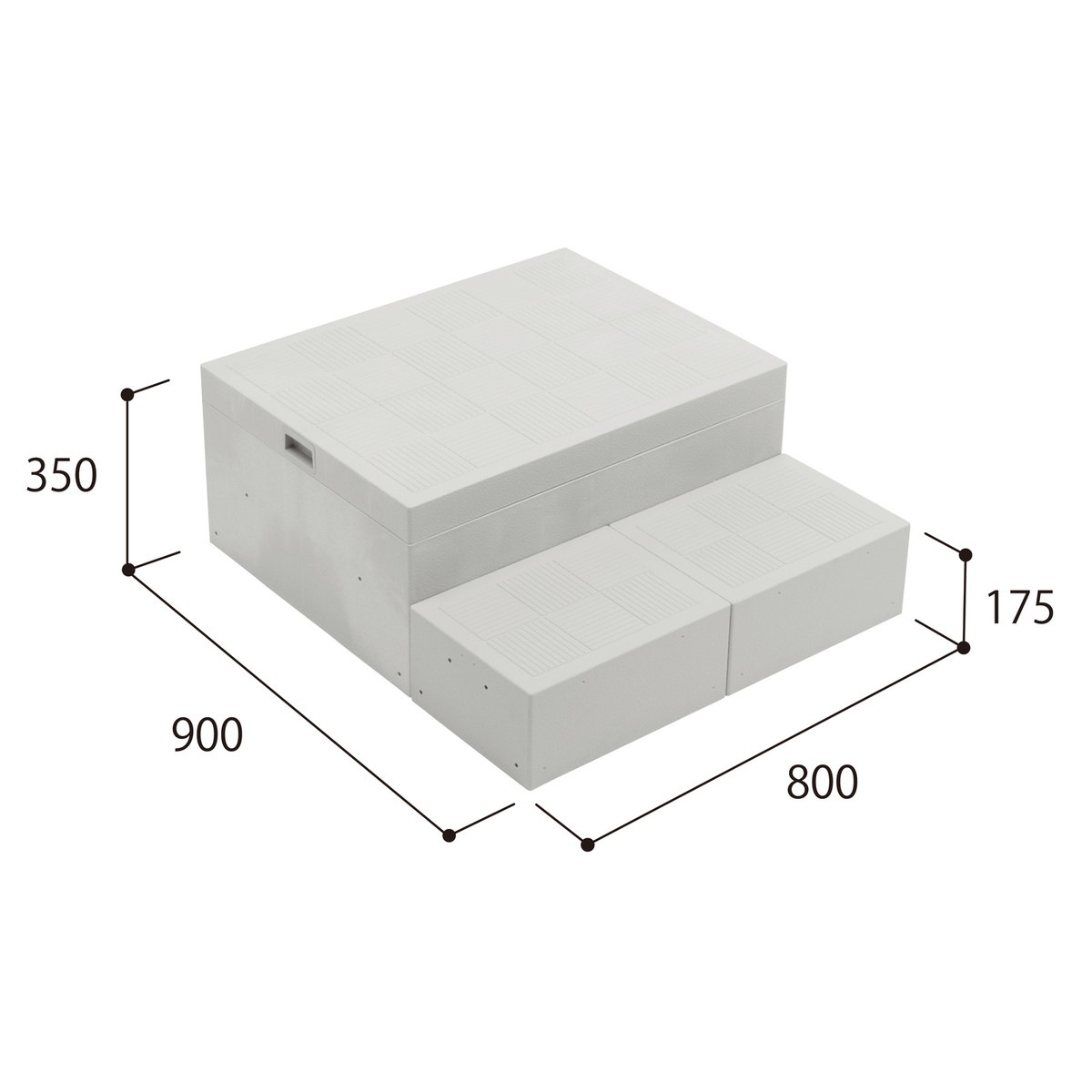 【I】JOTO ハウスステップ CUB-8060W-3 小ステップ付き HOUSESTEP【代引不可】【時間指定不可】