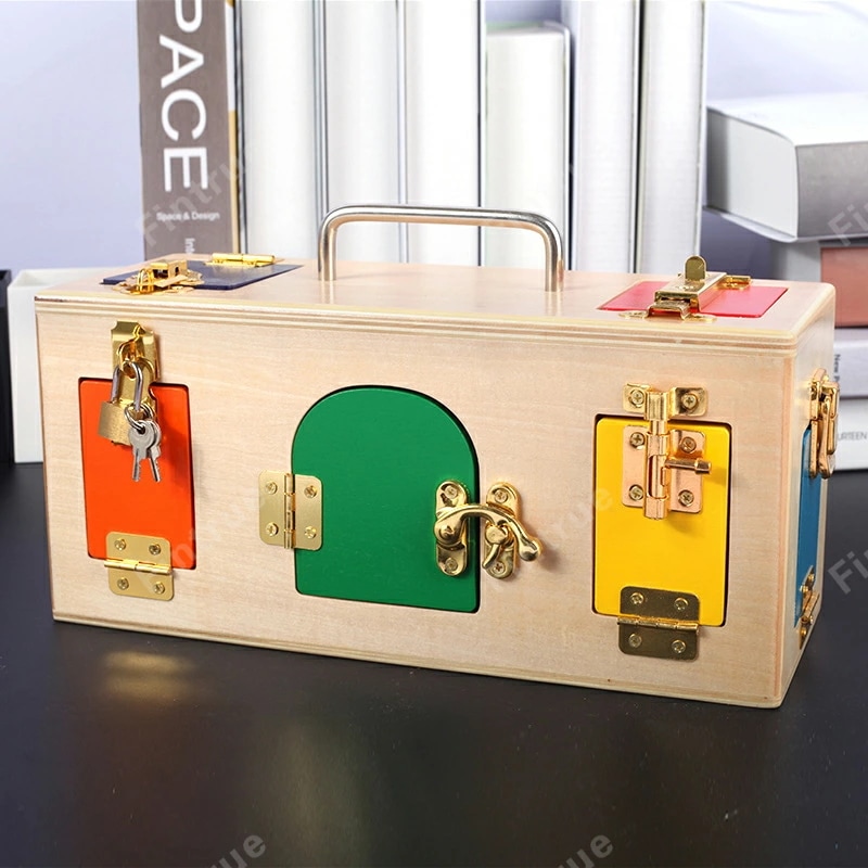 「10％OFFクーポン配布中」ロックボックス おままごと セット おもちゃ 子供 幼児 南京錠 カラフル ロック ボックス ロック おもちゃ 教育玩具 誕生日プレゼント クリスマス プレゼント 幼稚園