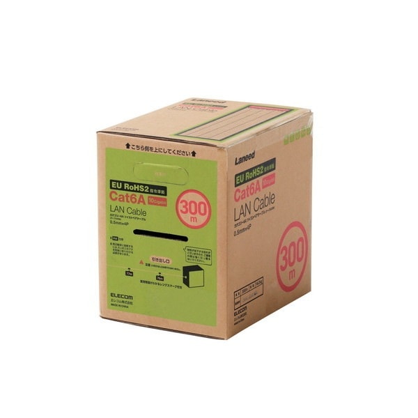 LD-GPAL/WH300RS LANケーブル CAT6A対応 EU RoHS指令準拠 コネクタ無し 単線 ドラム 300m ホワイト メーカー直送