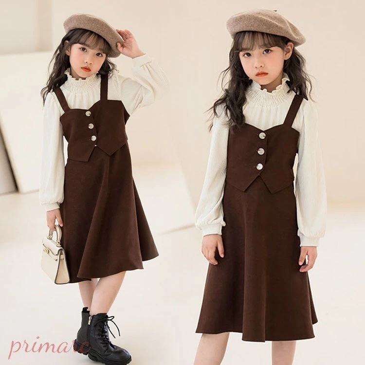 ワンピース 女の子 入学式 卒業式 重ね着風ワンピース ジュニア 女の子 子供服 子供 可愛い