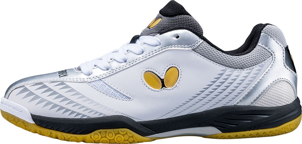 バタフライ BUT-93660-947-26.5 卓球シューズ（ホワイト×シルバー・サイズ：26.5cm） BUT93660947265