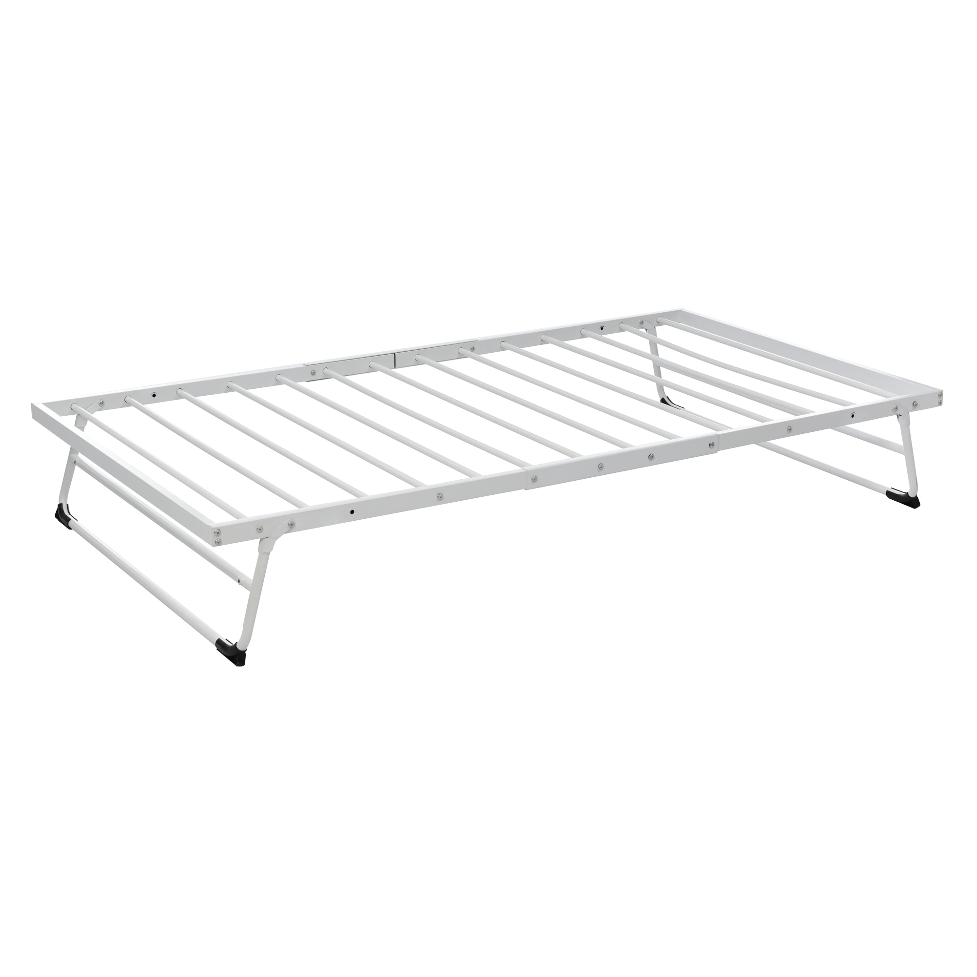 【国内即発送】【新作】【ホワイト】 パイプベッド 折りたたみベッド シングル 組立簡単 ベッド 下収納 シングルベッド 収納 耐荷重120kg ベッドフレーム コンパクト ベッド 折畳ベッド 省スペー
