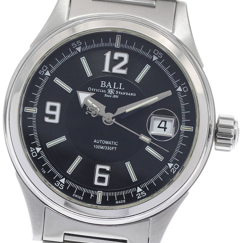 ボールウォッチ BALLWATCH NM2088C-SJ-BKWH ストークマン レーサー デイト 自動巻き メンズ _949724【中古】