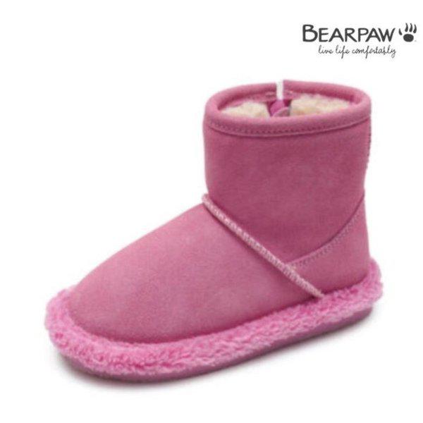 (BEARPAW) 子供用ファーブーツ NUTS ピンク K2694013PD