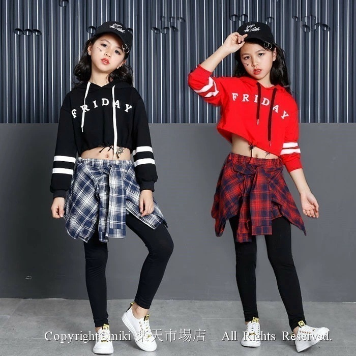 【即納】キッズダンス衣装 セットアップ チアダンス衣装 ヒップホップ チアリーダー 衣装 ジャズダンス スカート 応援団 体操服 ステージ衣装 ユニフォーム チアリーディング 練習着 チ