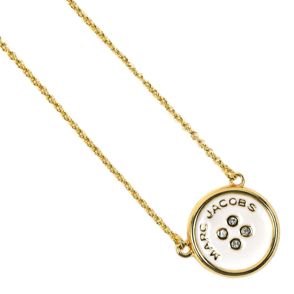 マークジェイコブス ネックレス ペンダント レディース アクセサリー ボタン エナメル ゴールド クリーム MARC JACOBS GOLD/CREAM 2R4JNC001J38-109