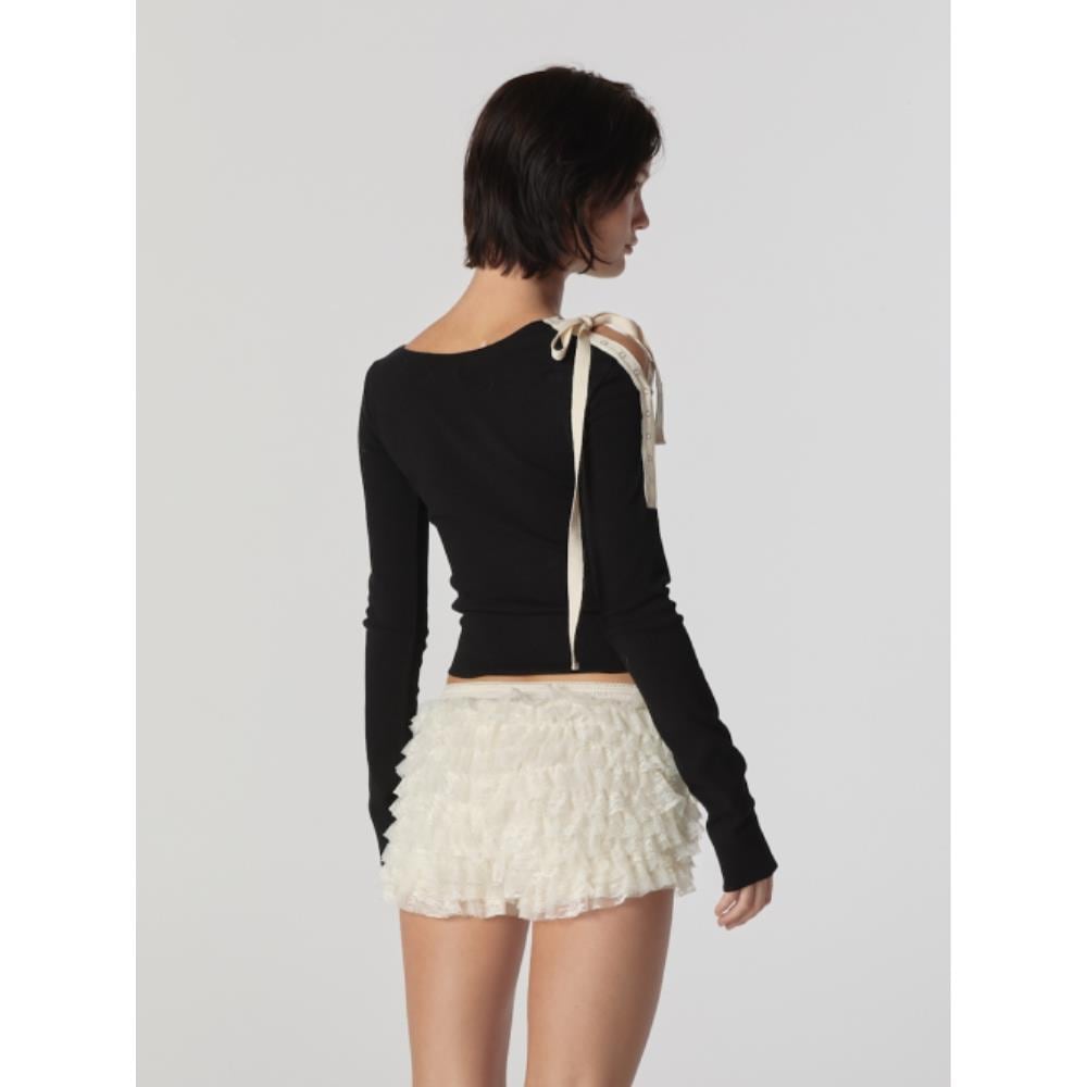 GLOWNY LOUISA LONG SLEEVE BLACK GY24FALS002BK