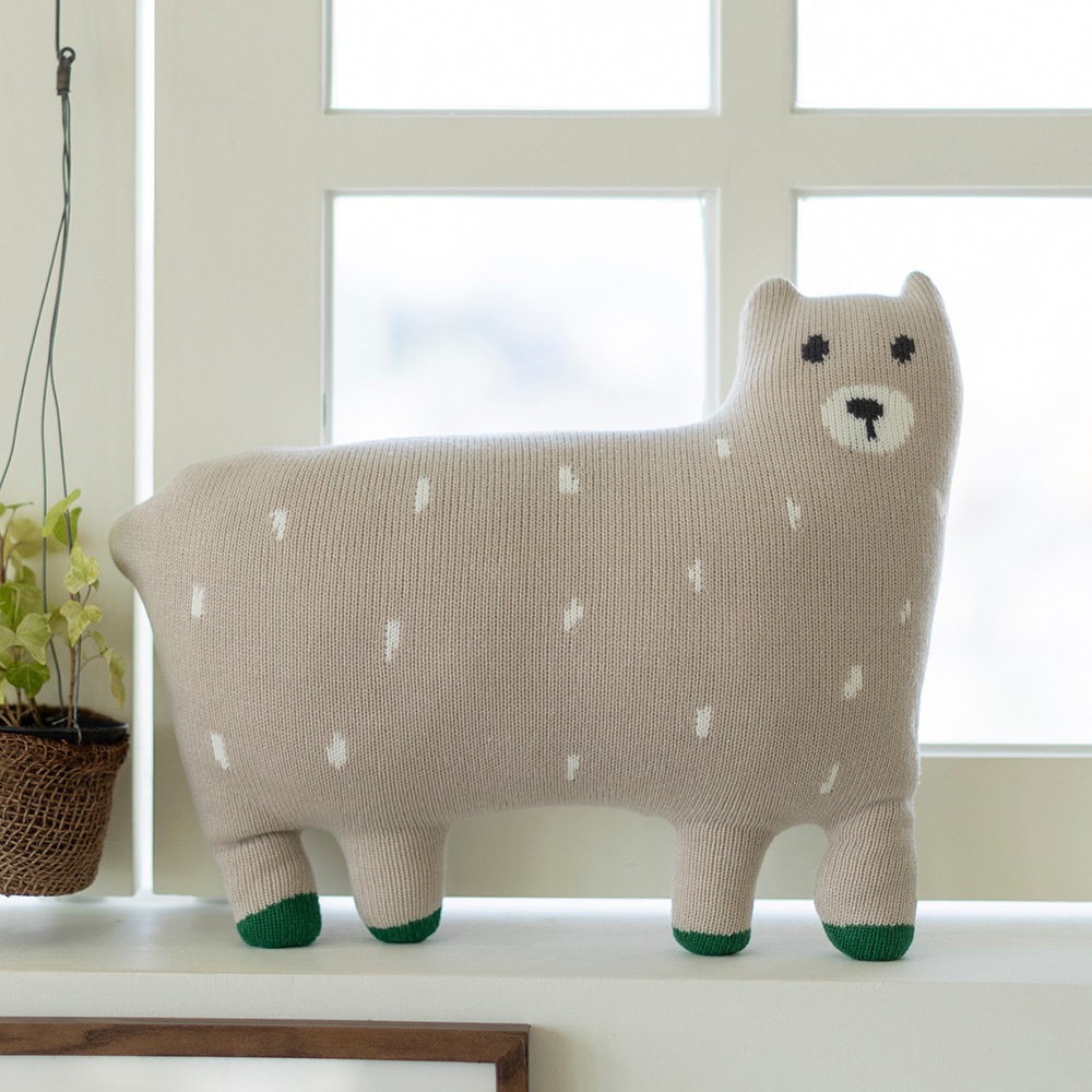 ふんわり 夢見る友達 クマ ニット人形 ジャーニー Beige