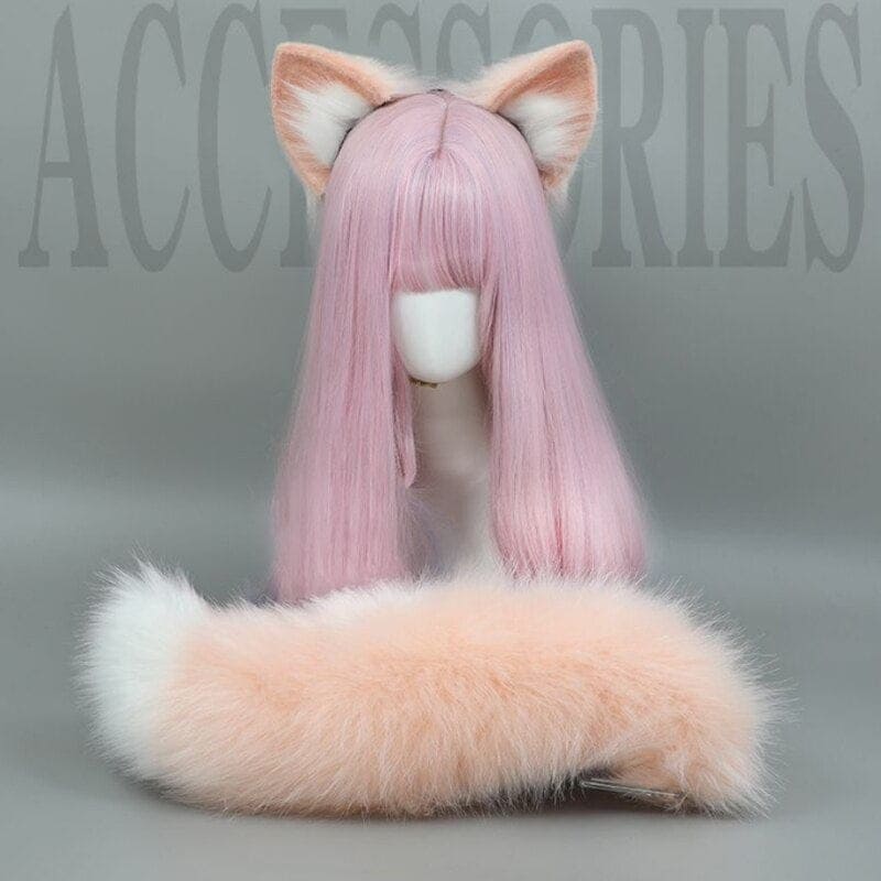 動物の耳ヘッドバンドテールコス子供の頭飾りヘアアクセサリー耳ヘッドバンドキツネの耳