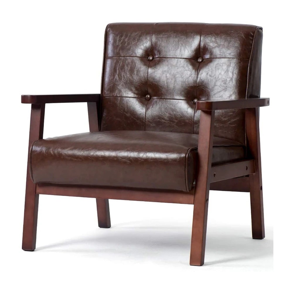 【国内即日発送】1人掛け ダークブラウンPVC 9,492円