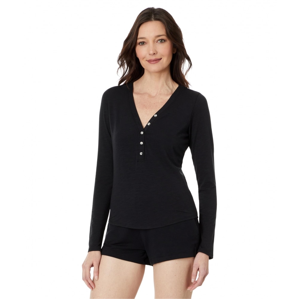 トラビスマシュークラウドヘンリーロングスリーブブラック