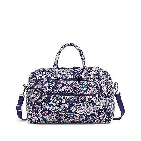Vera Bradley Signature Cotton Compact Weekender Travel Bag, French Paisley 並行輸入品