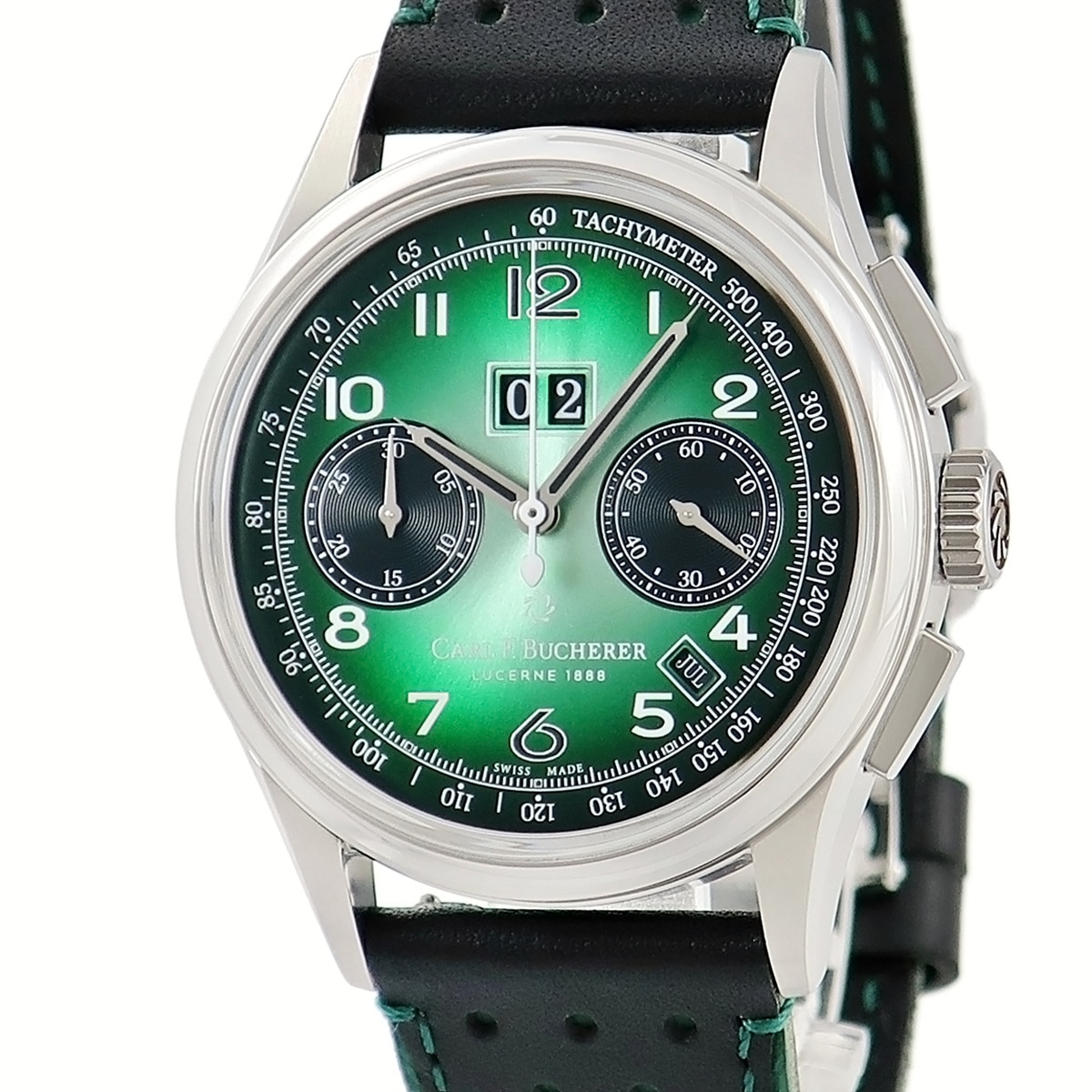 ヘリテージ バイコンパックス アニュアル ロンドン 00.10803.08.92.92 自動巻き メンズ 緑 限定 3年保証