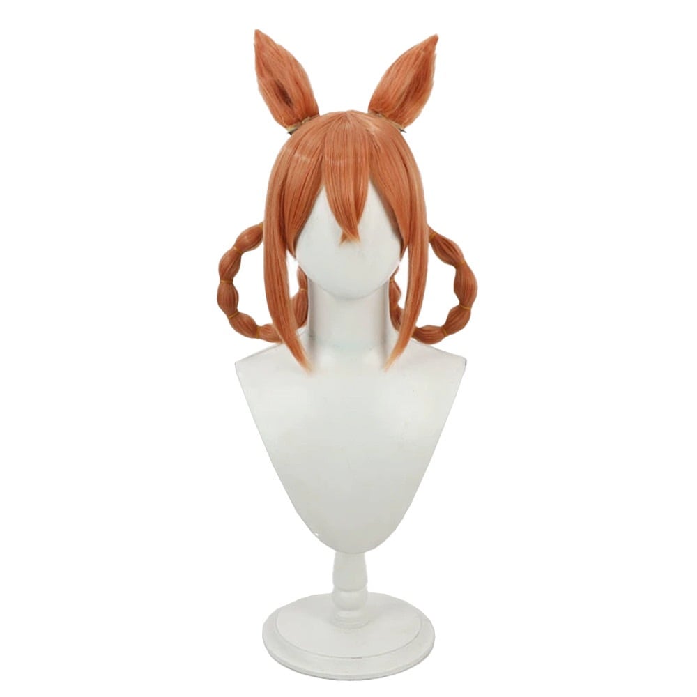 ブルーアーカイブ　朱城ルミ　コスプレウィッグ